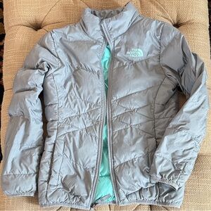 The North Face Light Gray Puffer Jacket